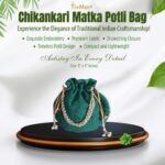 Chikankari Matka Bag Green - 1