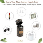 Leather Lipstick Mini Storage Pouch Bag Portable With Key Chain Holder 5