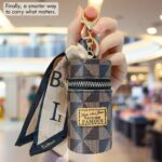 Leather Lipstick Mini Storage Pouch Bag Portable With Key Chain Holder 3