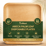 10 inch Square Areca plates