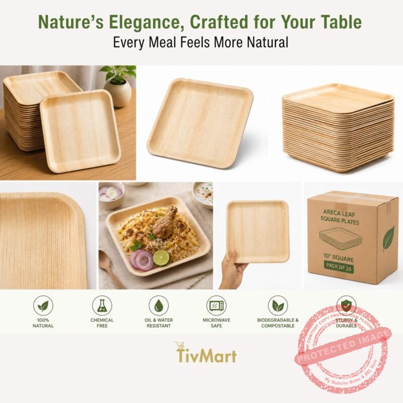 Areca Palm Leaf Plate Disposable v5